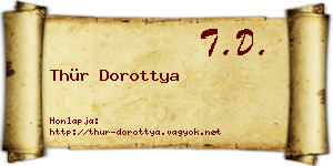 Thür Dorottya névjegykártya