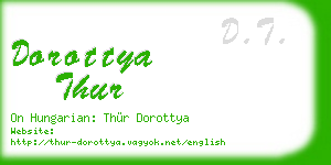 dorottya thur business card